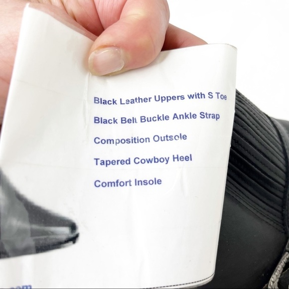 Dingo | Vintage Black Deer Tan Leather Booties - Picture 6 of 6